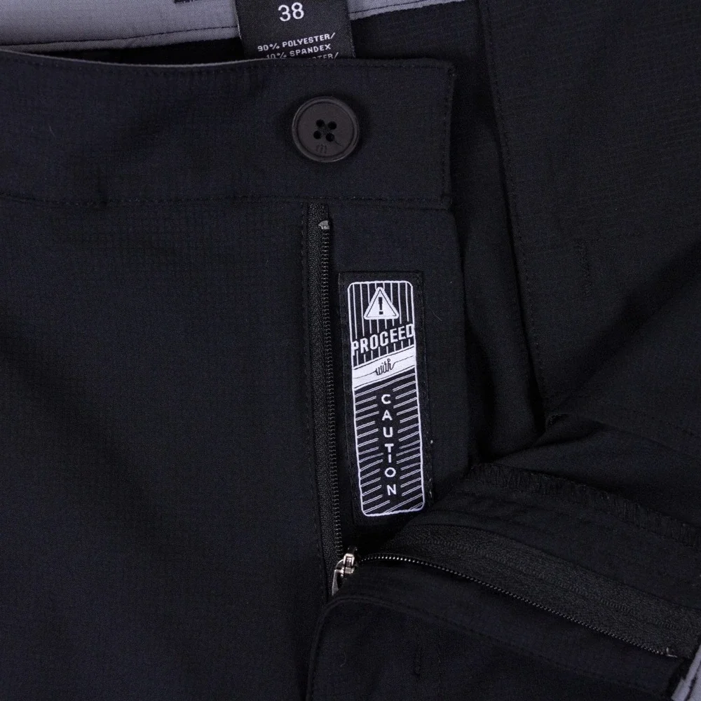 Travis Mathew Golf Pants Mens 38 Black Poly Spandex Performance Stretch